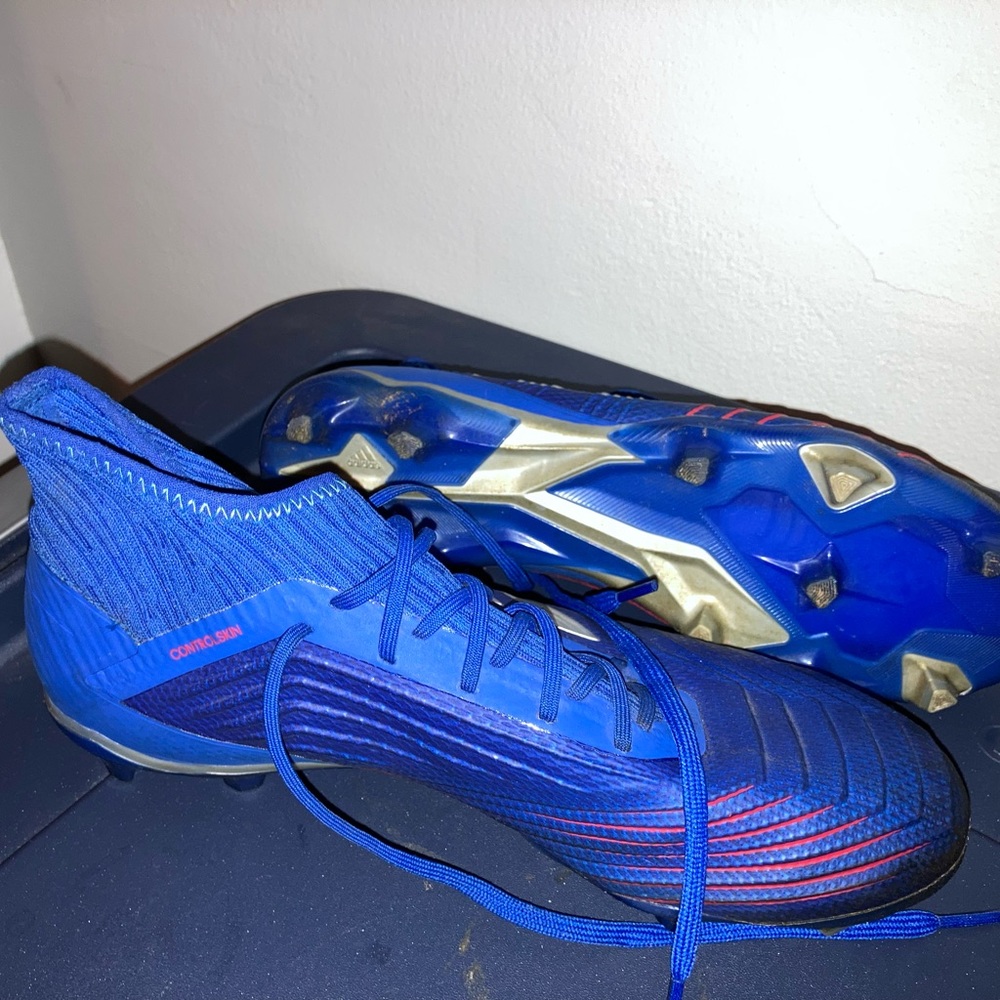 Blue Adidas Cleats